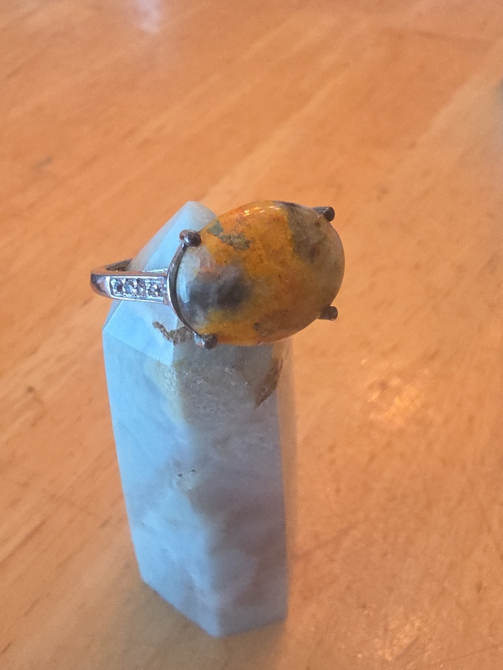 Chuck Clemency Sterling Silver Bumblebee Jasper Ring